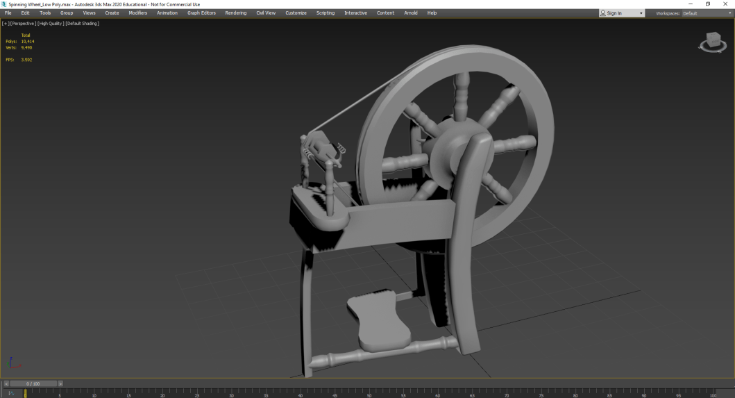 Completed Spinning Wheel